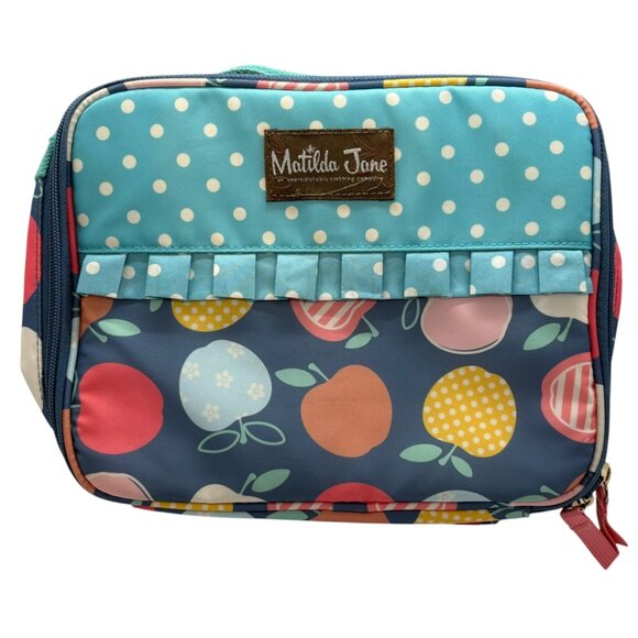 Matilda Jane Kids Lunch Bag Apple Fruit Print Polka Dot Accents - Picture 4 of 5